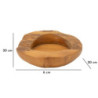 Set Tasche Erusi In Teak Ric. cm ø 20x6 (pezzi Unici - Non Ripiani In Serie)
