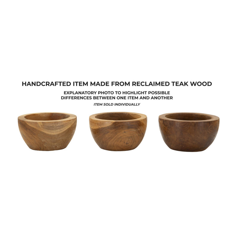 Set Tasche Erusi Simple In Teak Ric.cm ø15x9,5 (pezzi Unici-non Ripiani In Serie)