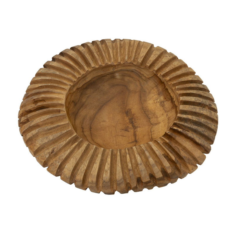 Set Tasche Geris In Teak Riciclato cm ø 35x7 (pezzi Unici - Non Ripiani In Serie)