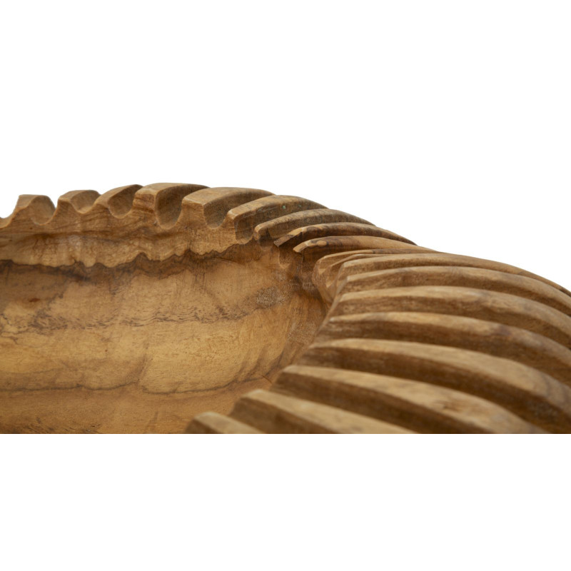 Set Tasche Geris In Teak Riciclato cm ø 35x7 (pezzi Unici - Non Ripiani In Serie)