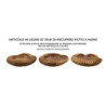 Set Tasche Geris In Teak Riciclato cm ø 35x7 (pezzi Unici - Non Ripiani In Serie)