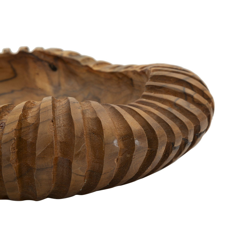Set Tasche Geris In Teak Riciclato cm ø 29x7 (pezzi Unici - Non Ripiani In Serie)