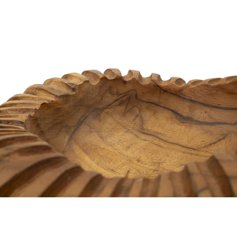 Set Tasche Geris In Teak Riciclato cm ø 29x7 (pezzi Unici - Non Ripiani In Serie)