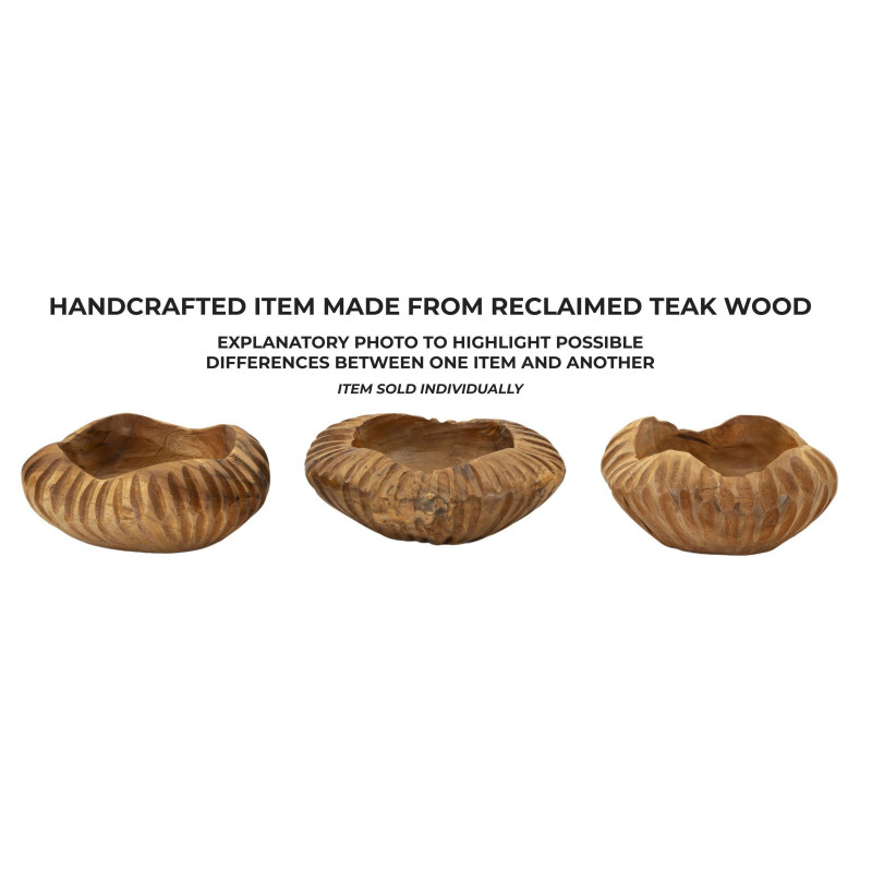 Set Tasche Geris In Teak Ric. cm ø 19x8 (pezzi Unici - Non Ripiani In Serie)