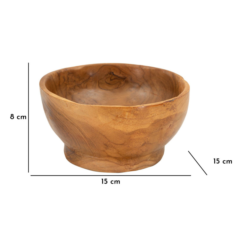 Set Tasche Butot In Teak Ric. cm ø 15x8 (pezzi Unici - Non Ripiani In Serie)