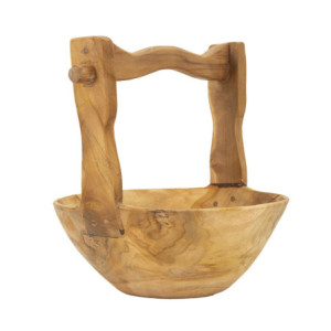 Set Tasche Timbo In Teak Riciclato cm 32x25x27 (pezzi Unici - Non Ripiani In Serie)