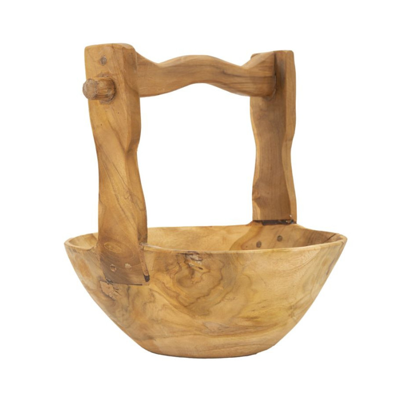 Set Tasche Timbo In Teak Riciclato cm 32x25x27 (pezzi Unici - Non Ripiani In Serie)