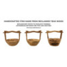 Set Tasche Timbo In Teak Riciclato cm 32x25x27 (pezzi Unici - Non Ripiani In Serie)