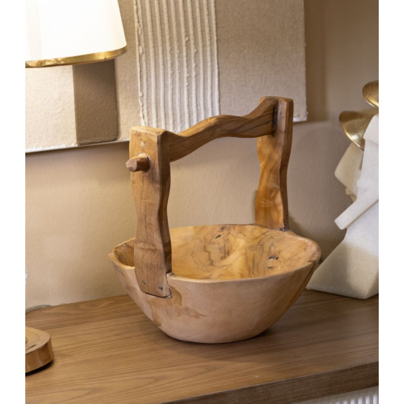 Set Tasche Timbo In Teak Riciclato cm 32x25x27 (pezzi Unici - Non Ripiani In Serie)