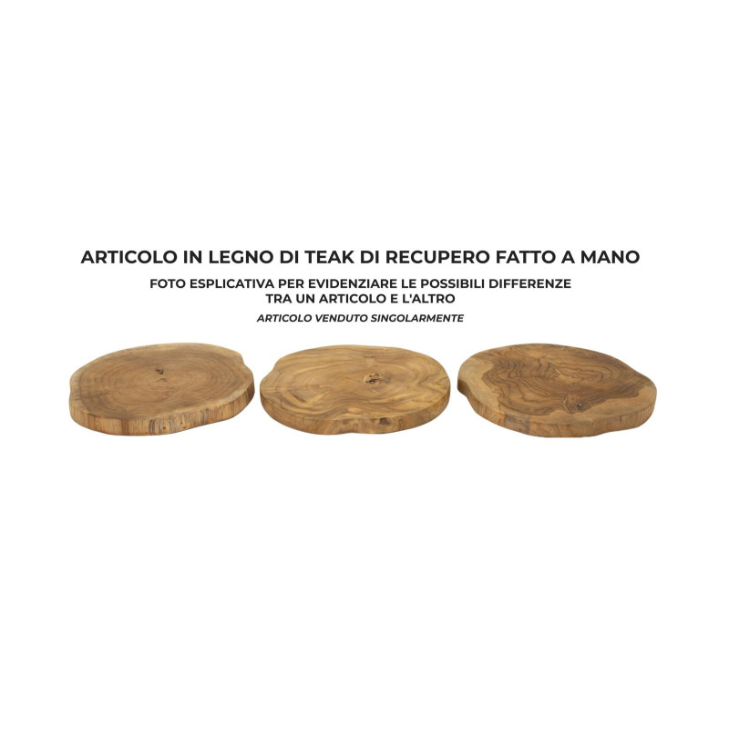Set Tasche Pokon In Teak Ric. cm ø 24x2 (pezzi Unici - Non Ripiani In Serie)