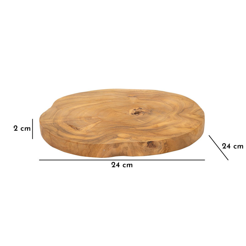 Set Tasche Pokon In Teak Ric. cm ø 24x2 (pezzi Unici - Non Ripiani In Serie)