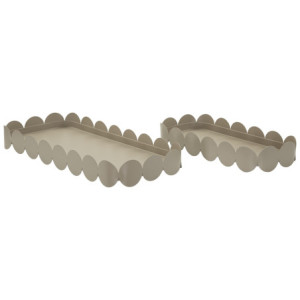 Set Tasche Saturno Rettangolare Tortora Coppia cm 40x16,5x4,5-29x12x4,5