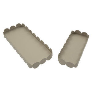 Zoom Set Tasche Saturno Rettangolare Tortora Coppia cm 40x16,5x4,5-29x12x4,5