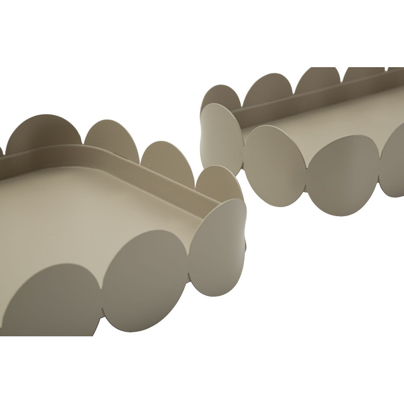 Set Tasche Saturno Rettangolare Tortora Coppia cm 40x16,5x4,5-29x12x4,5