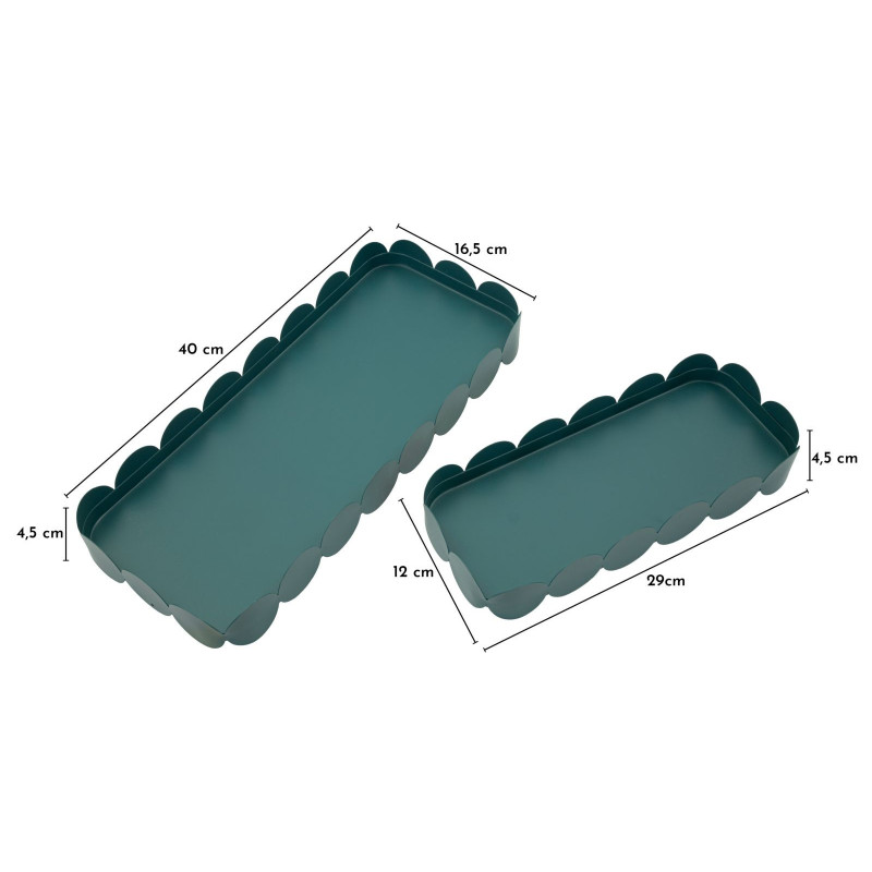 Set Tasche Saturno Rettangolare Ottanio Coppia cm 40x16,5x4,5-29x12x4,5