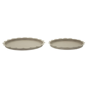 Set Tasche Saturno Rot. Tortora Coppia cm ø 33x2-27,5x2