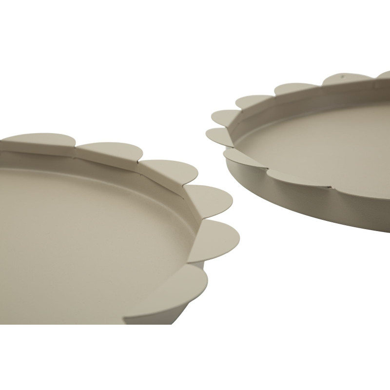 Set Tasche Saturno Rot. Tortora Coppia cm ø 33x2-27,5x2