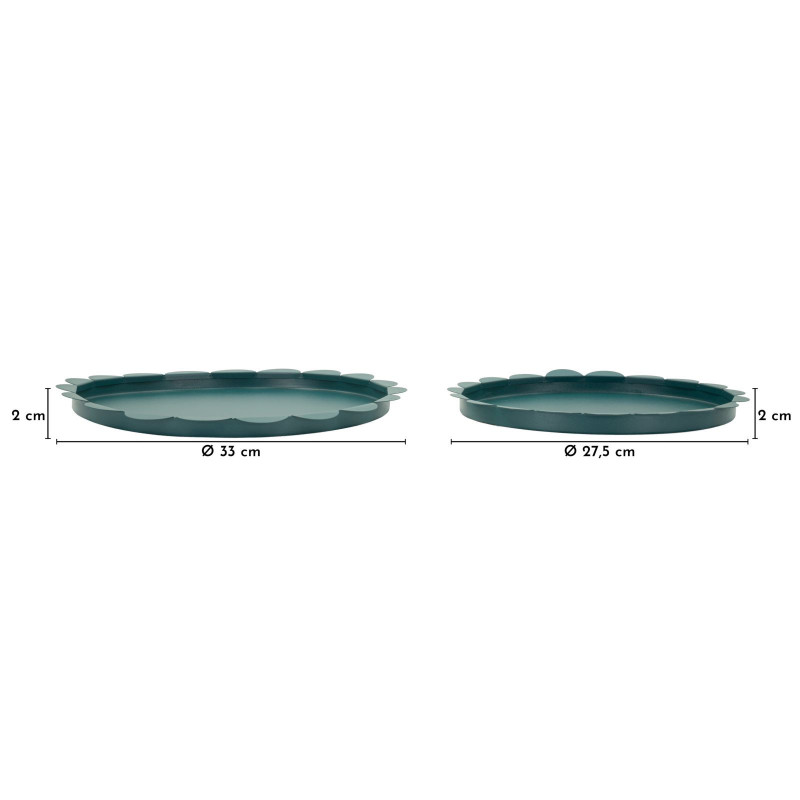 Set Tasche Saturno Rot. Ottanio Coppia cm ø 33x2-27,5x2