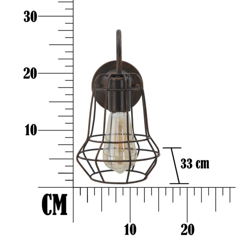 Lampadelle A Da Muro Industry -b- cm 33x15x27,5