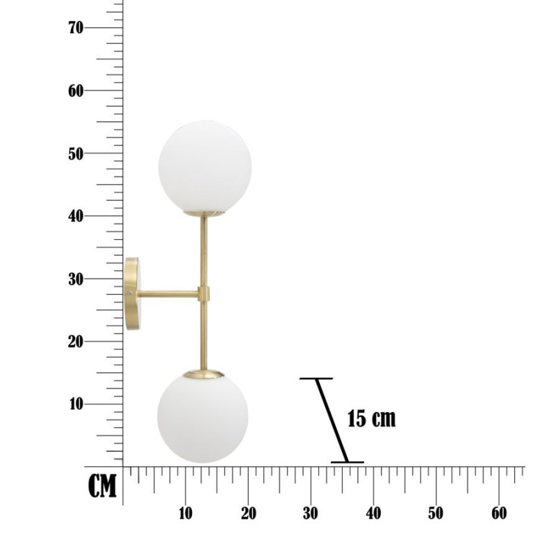 Lampadelle A Da Muro Glamy Doppia cm 15x21x55