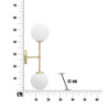 Lampadelle A Da Muro Glamy Doppia cm 15x21x55