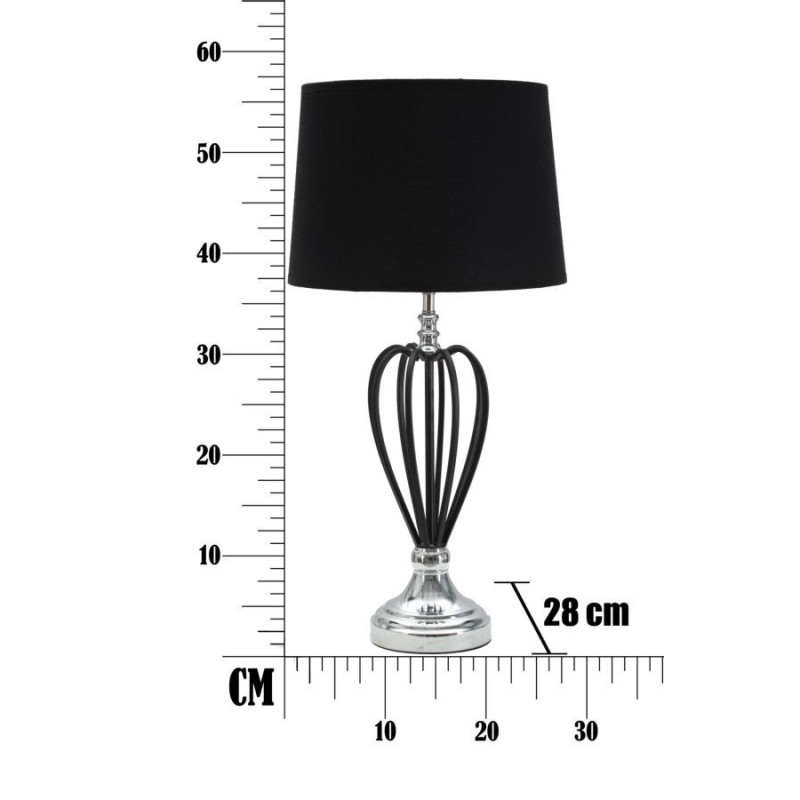 Lampadelle A Da Tavolo Darky Silver cm ø 28x56