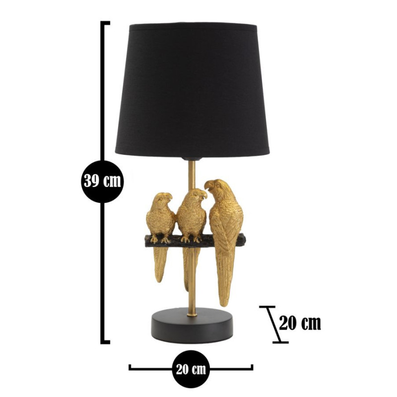 Lampadelle A Da Comodino Pappagallo cm ø 20x39