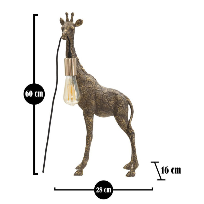 Lampadelle A Da Tavolo Giraffa cm 28x16x60