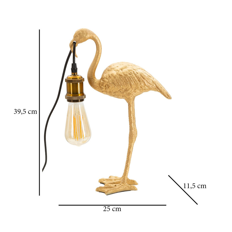 Lampadelle A Da Tavolo Flamingo cm 13x11,5x39,5
