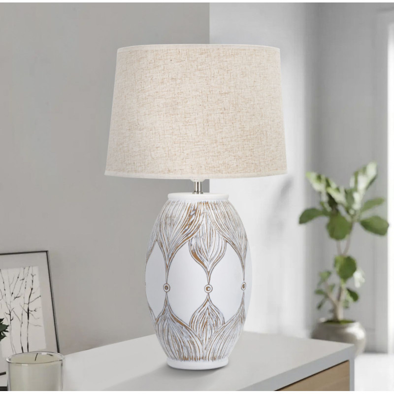 Lampadelle A Da Tavolo Resina Ovale Atene cm ø 38x67