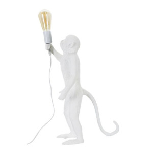 Zoom Lampadelle A Da Tavolo Monkey Bianco cm ø 26x34x55
