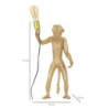 Lampadelle A Da Tavolo Monkey Oro cm ø 26x34x55