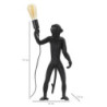 Lampadelle A Da Tavolo Monkey Nero cm ø 26x34x55