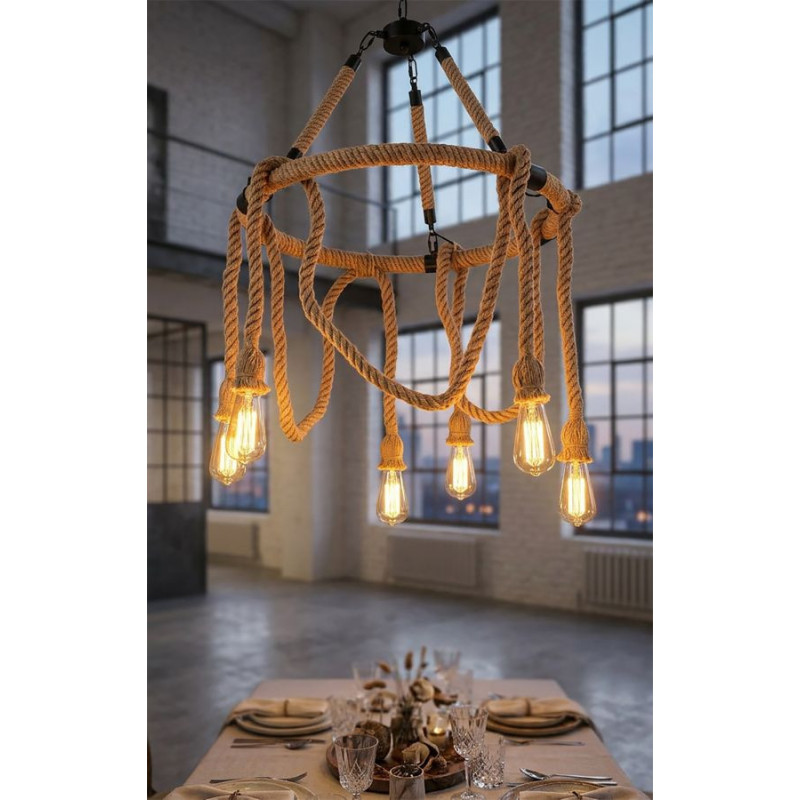 Lampadelle Ario Rope Circle cm ø 64x90