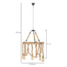 Lampadelle Ario Rope Circle cm ø 64x90