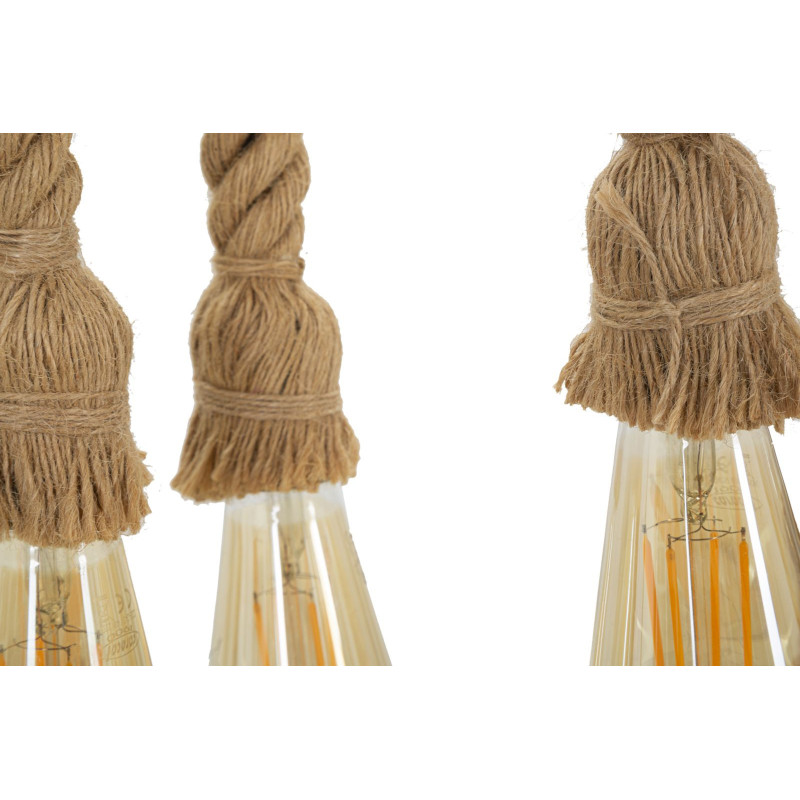 Lampadelle Ario Bamboo/rope cm 80x15x120