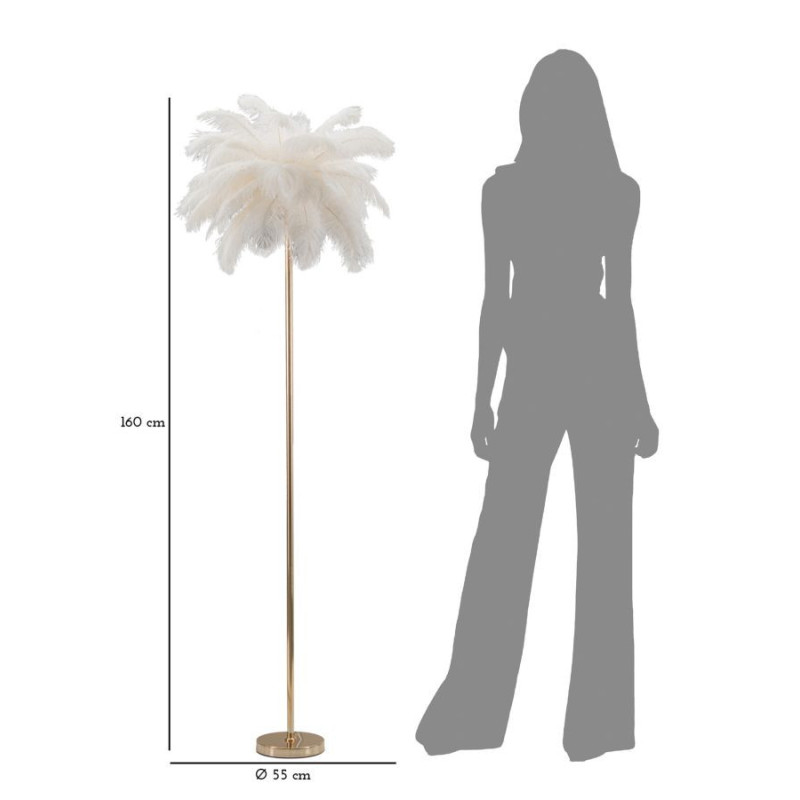 Lampadelle A Da Terra Palm Bianca cm ø 55x160