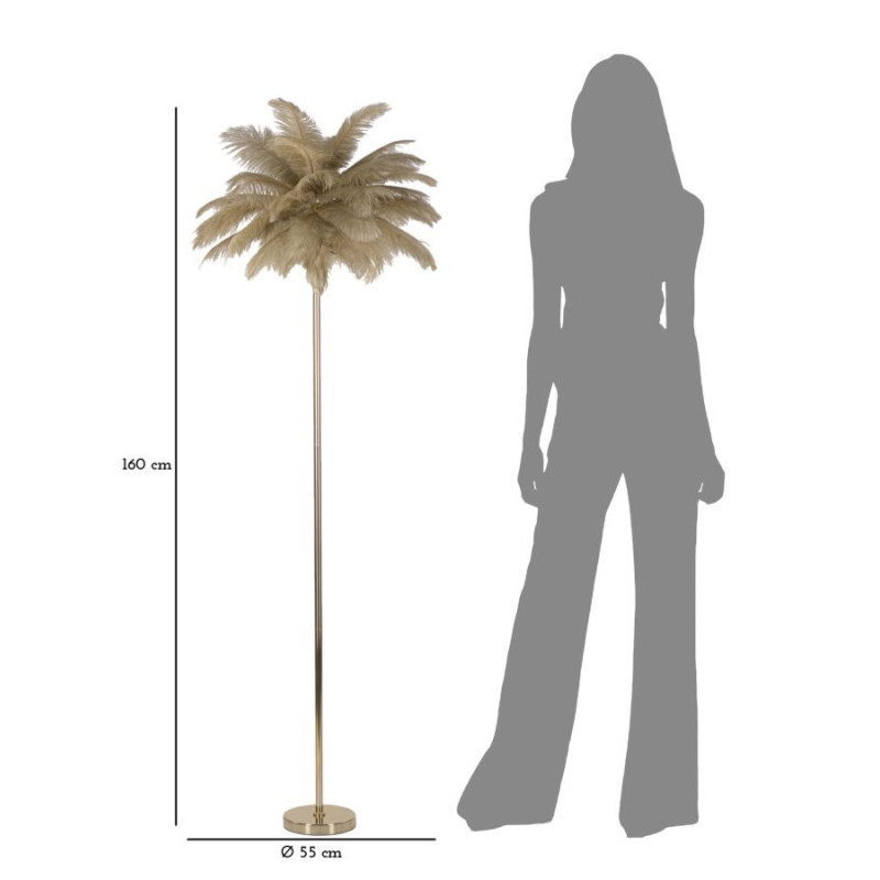 Lampadelle A Da Terra Palm Cammello cm ø 55x160