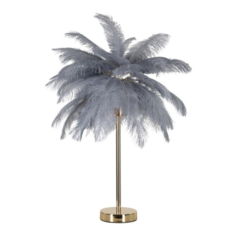 Lampadelle A Da Tavolo Palm Grigia cm ø 55x60