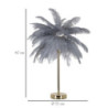 Lampadelle A Da Tavolo Palm Grigia cm ø 55x60