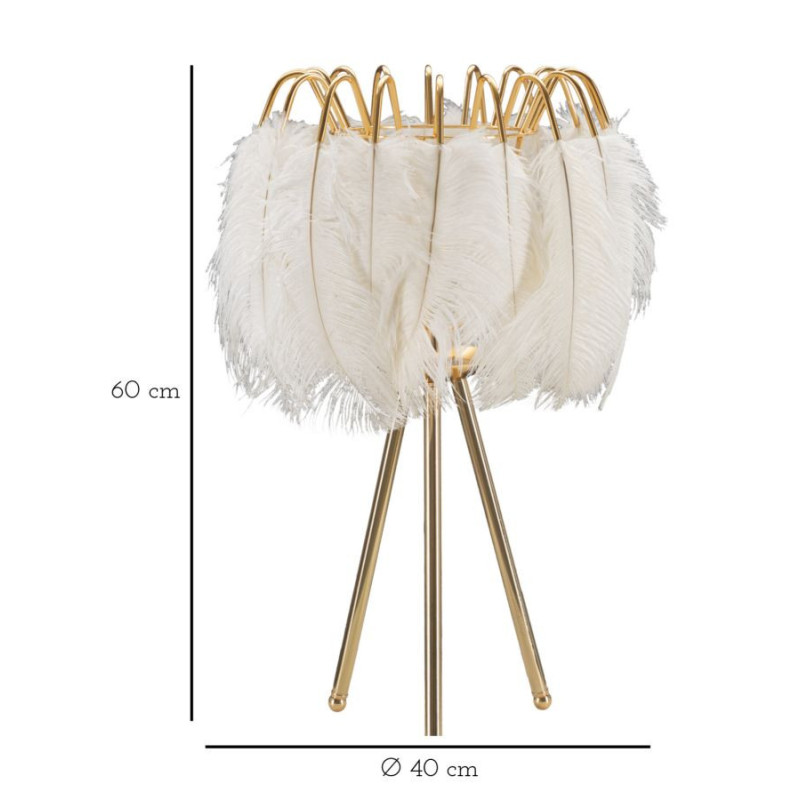 Lampadelle A Da Tavolo Feather Stand cm ø 40x60