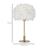 Lampadelle A Da Tavolo Ball Feather cm ø 30x50