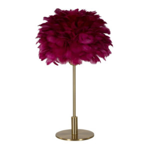 Lampadelle A Da Tavolo Ball Feather Bordeaux cm ø 30x50