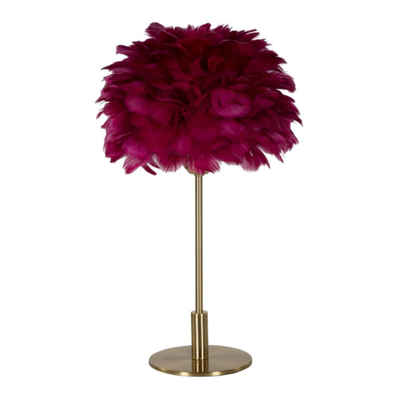 Lampadelle A Da Tavolo Ball Feather Bordeaux cm ø 30x50