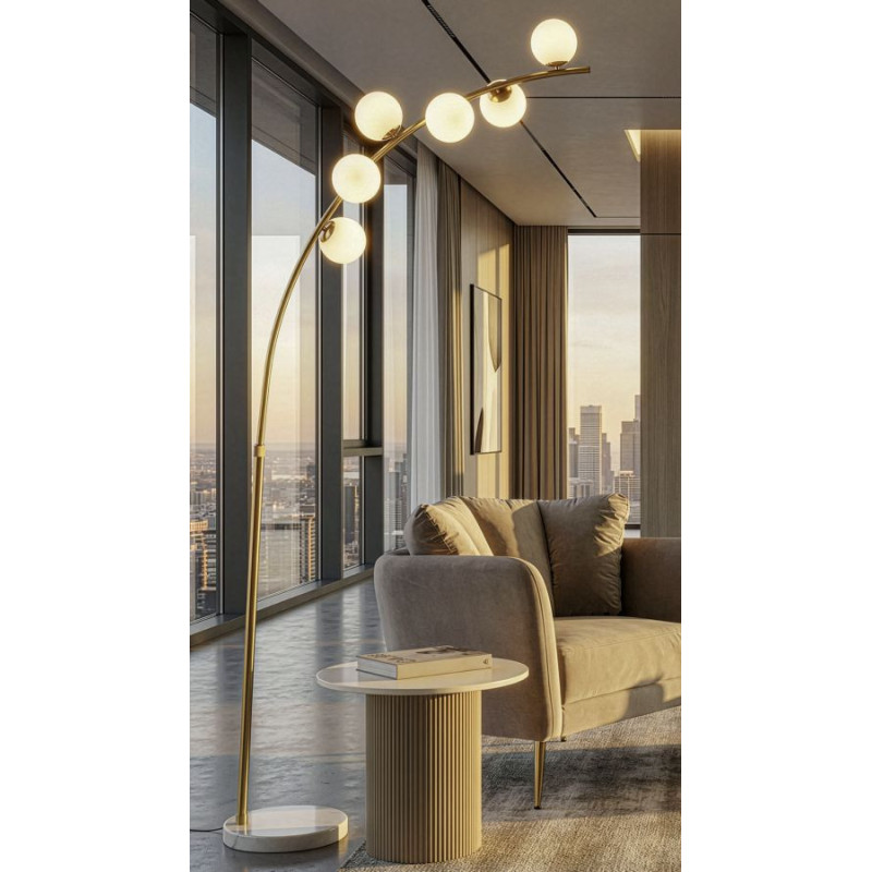 Lampadelle A Da Terra Glamy Arc 6 Luci cm 130x45x220-246