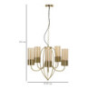 Lampadelle Ario Versailles 5 Luci cm ø 80x103