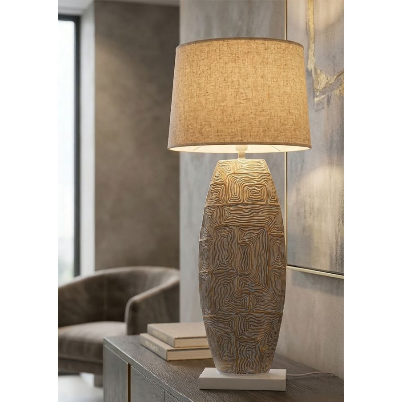 Lampadelle A Da Tavolo Resina Eclips Tower cm ø 38x90
