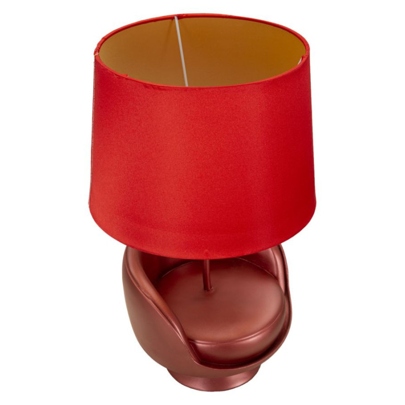 Lampadelle A Da Comodino Midcentury Rossa cm ø 26x43