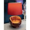Lampadelle A Da Comodino Midcentury Rossa cm ø 26x43