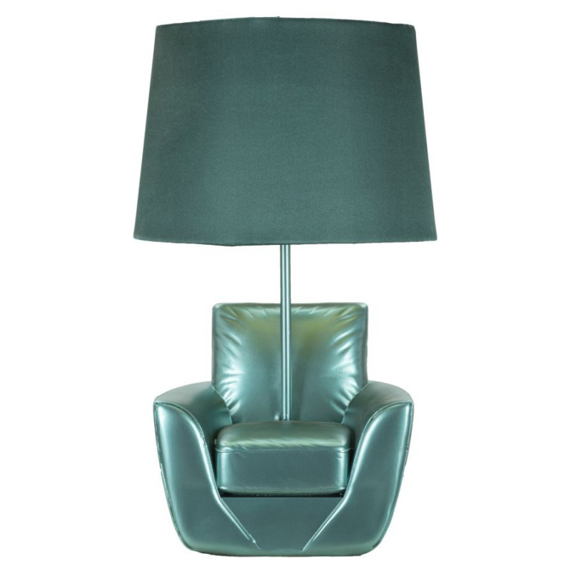 Lampadelle A Da Comodino Midcentury Turchese cm ø 26x43